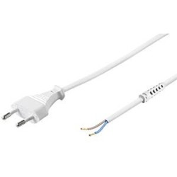 Netzkabel mit Eurostecker, weiß