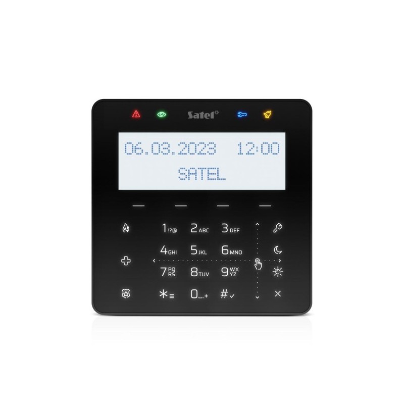 Bedienteil schwarz mit Display, Touch-Tastatur m. Mifare Leser