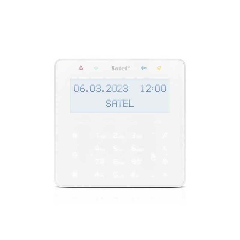 Bedienteil weiß mit Display, Touch-Tastatur m. Mifare Leser