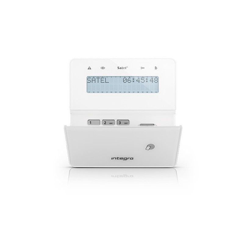 Integra Funk-LCD-Bedienteil, integrierter Leser, weiß