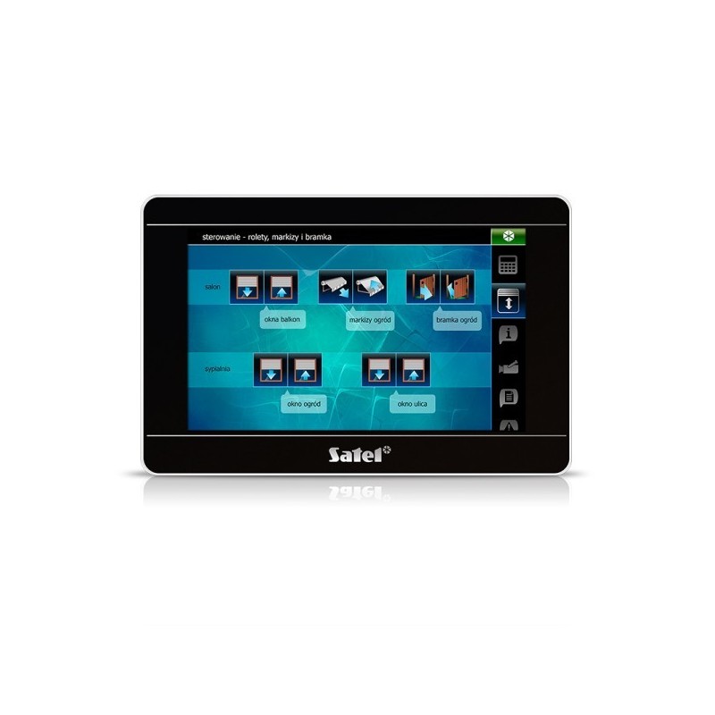 Bedienteil, 7" Touchscreen, 2 Eingänge, schwarz-silber