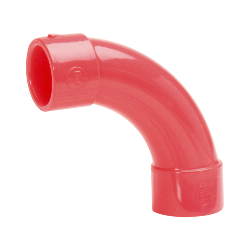 25 mm 90° langer Kurvenradius, rot (10 St.)