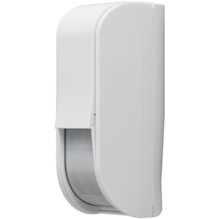 PIR-Vorhang-Bewegungsmelder, 12x2,4 m, IP55, außen, Haustierimmun, weiß