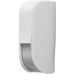 Dual-PIR/MW-Vorhang-Bewegungsmelder, 12x2,4 m, IP55, außen, Haustierimmun, weiß