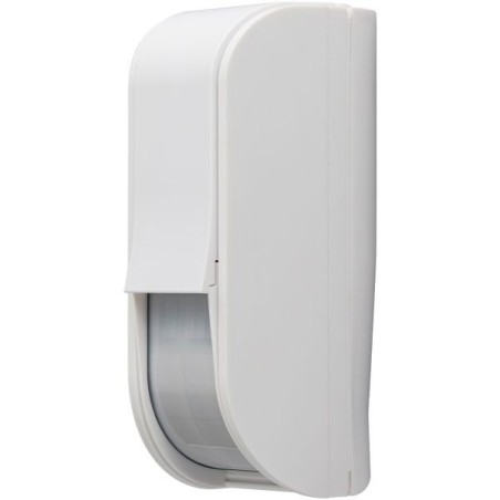Dual-PIR/MW-Vorhang-Bewegungsmelder, 12x2,4 m, IP55, außen, Haustierimmun, weiß