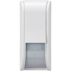 Dual-PIR/MW-Vorhang-Bewegungsmelder, 12x2,4 m, IP55, außen, Haustierimmun, weiß