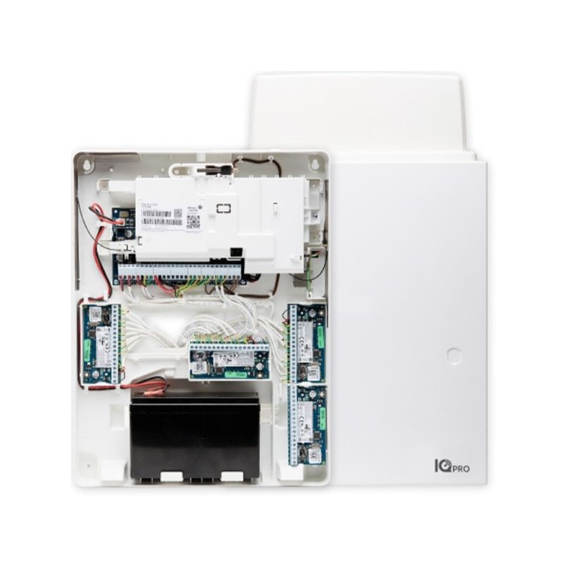 IQ Pro Hybrid-Alarmzentrale, 128 ML, 8 Bereiche, LTE, weiß, Metallgehäuse