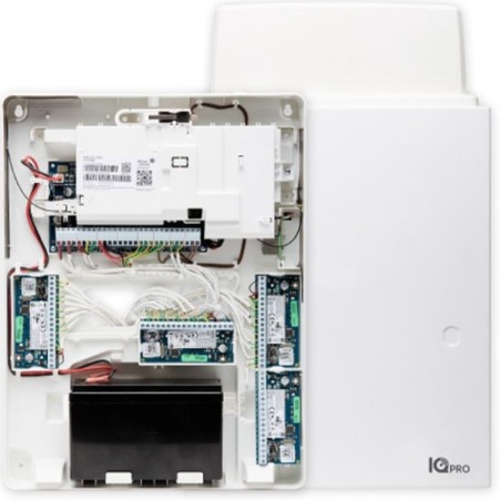 IQ Pro Hybrid-Alarmzentrale, 128 ML, 8 Bereiche, LTE, weiß, Metallgehäuse