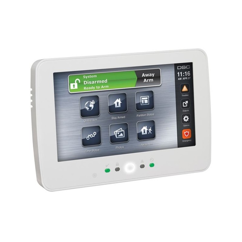 IQ verkabeltes Bedienteil, 7" Display, PROX-Leser, weiß