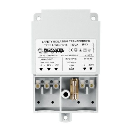 Transformator, 230V/18V, 40VA