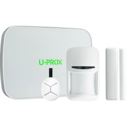 Funk-Alarmzentralen-Set, 250 ML, inkl. PIR-Bewegungsmelder, Magnetkontakt und Handsender, weiß
