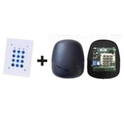 XPR Set: Controller VI200 & Tastaturleser 125KHz, Metalltasten, weiß, Unterputz