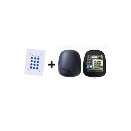 XPR Set: Controller VI200 & Tastaturleser 125KHz, Metalltasten, weiß, Unterputz