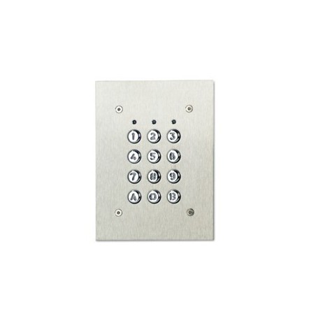 BUS-Standalone-Codeschalter mit Leser, 125 kHz, Edelstahl gebürstet mit Metalltasten, UP