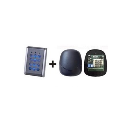 XPR Set: Controller VI200 & Codeschalter, Metalltasten, Inox, Aufputz