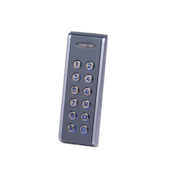 Schmaler Tastaturleser mit Hintergrundbeleuchtung, standalone, mattgrau, IP65