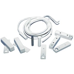 Einbau- Aufbaumagnetkontakt, weiß, 20m Kabel, VdS