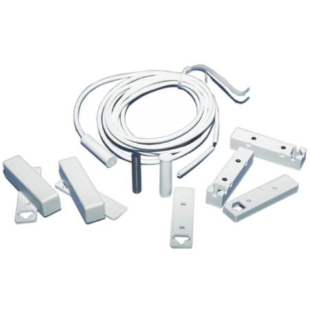 Einbau- Aufbaumagnetkontakt, weiß, 20m Kabel, VdS