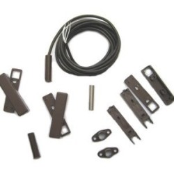 Ein-/Aufbaumagnetkontakt, fremdfeldüberwacht, 4m Kabel, braun