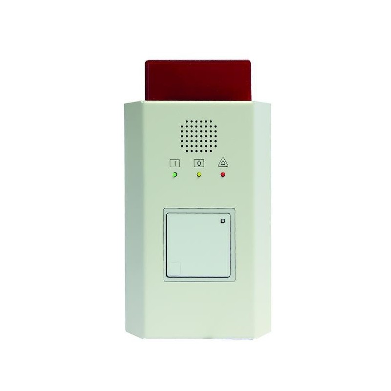 Tagalarmgerät TAG 1000-ID m.opt.Signalg. - 12 V-Ausführung, AP-Metallgehäuse, weiß
