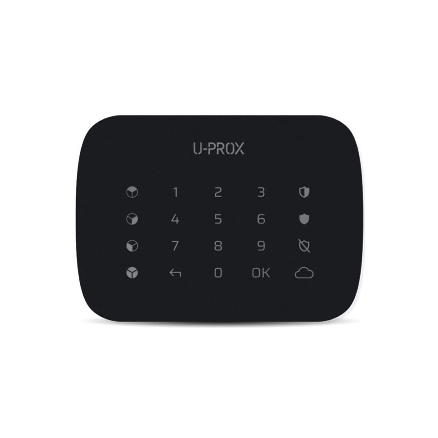 U-PROX Bedienteil, Tastatur, 4 Bereiche, 868 - 868,6 MHz, Grad 2, schwarz