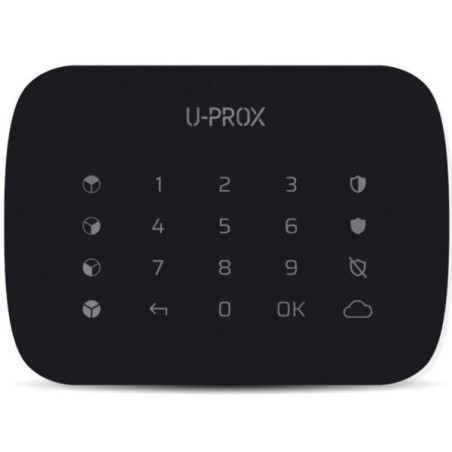 U-PROX Bedienteil, Tastatur, 4 Bereiche, 868 - 868,6 MHz, Grad 2, schwarz