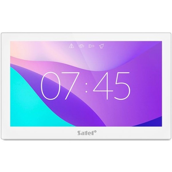 Satel 10" Touch-Screen-Bedienteil, TFT-Display, weiß