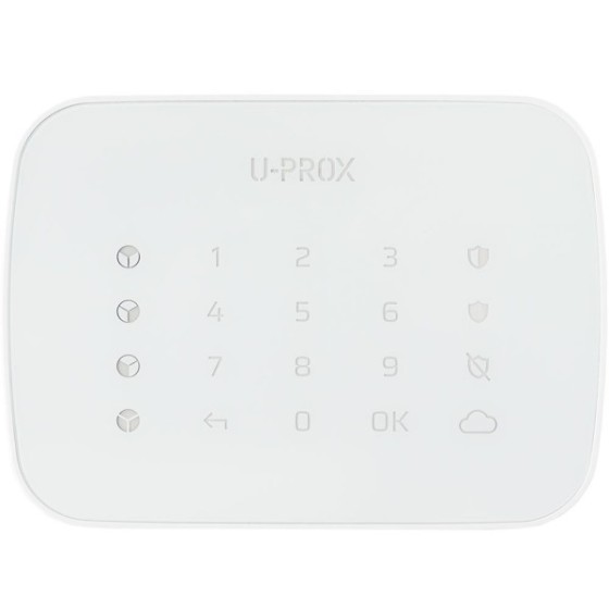 U-PROX Bedienteil, Tastatur, 4 Bereiche, 868 - 868,6 MHz, Grad 2, weiß