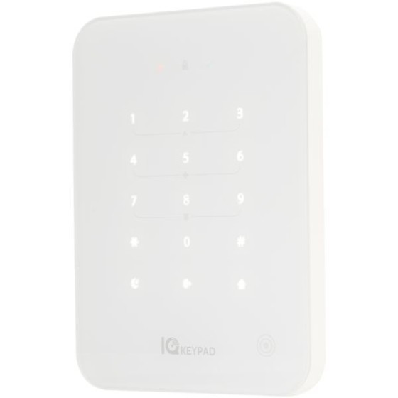 Qolsys Funk-Bedienteil-Set, 868 MHz, 912 - 919 MHz, Touch-Tastatur, Summer, Leser, inkl. 4 RFID-Schlüsselanhänge, Grad 2, weiß