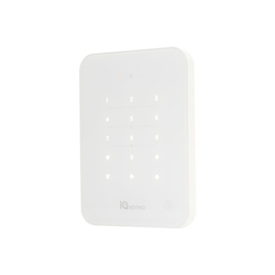 Qolsys Funk-Bedienteil-Set, 868 MHz, 912 - 919 MHz, Touch-Tastatur, Summer, Leser, inkl. 4 RFID-Schlüsselanhänge, Grad 2, weiß