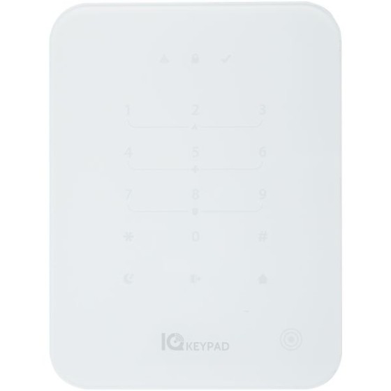 Qolsys Funk-Bedienteil-Set, 868 MHz, 912 - 919 MHz, Touch-Tastatur, Summer, Leser, inkl. 4 RFID-Schlüsselanhänge, Grad 2, weiß