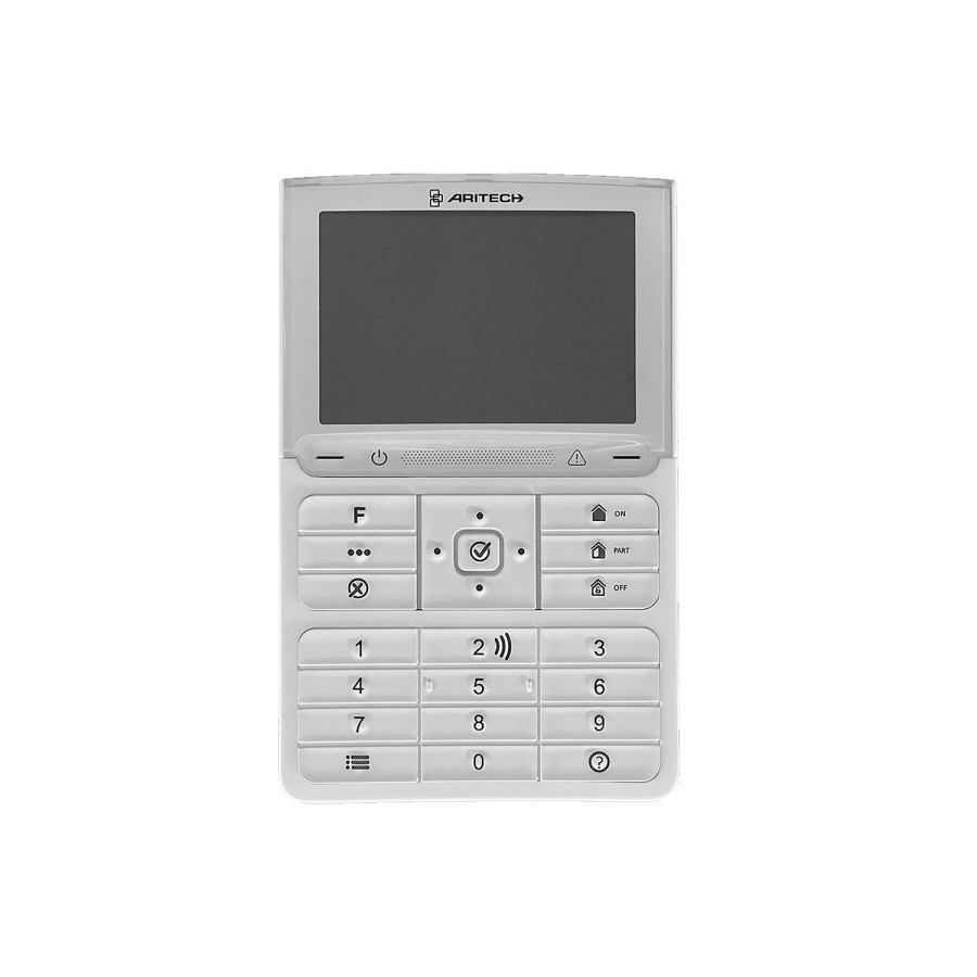 Aritech Axon-Bedienteil, mit LCD-Display, weiß