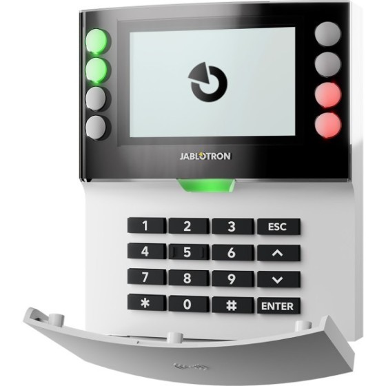 Jablotron BUS-Bedienteil, LCD, RFID, weiß