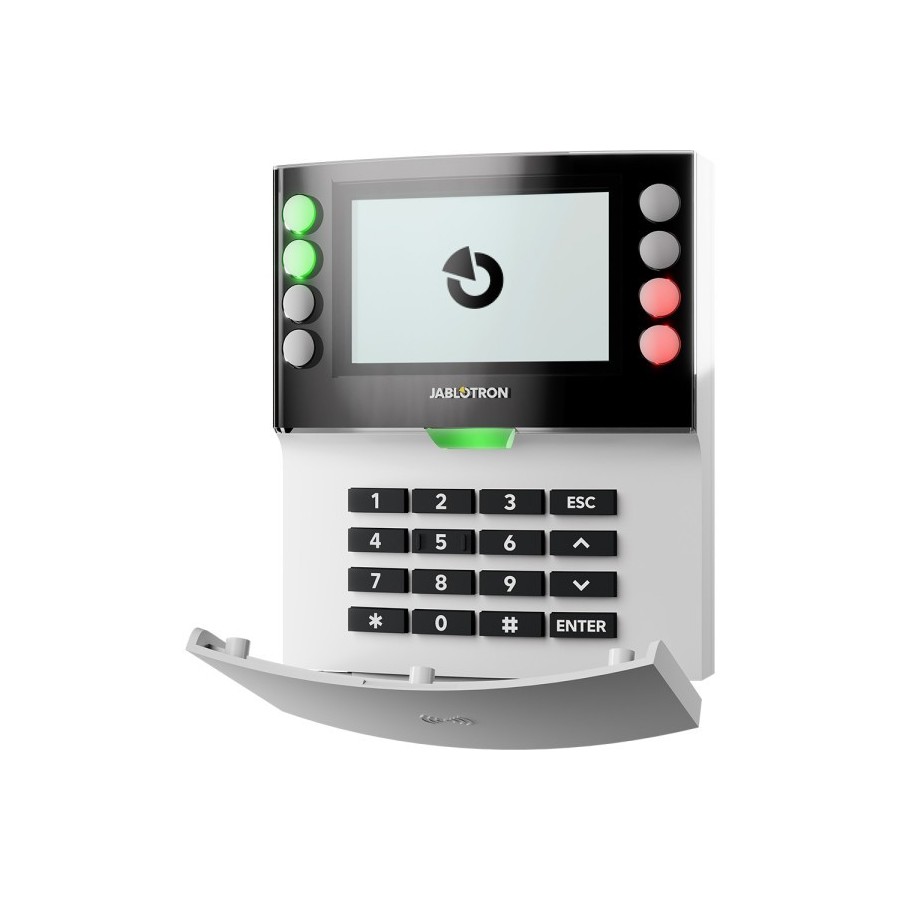 Jablotron BUS-Bedienteil, LCD, RFID, weiß Jablotron BUS-Bedienteil, LCD, RFID, weiß