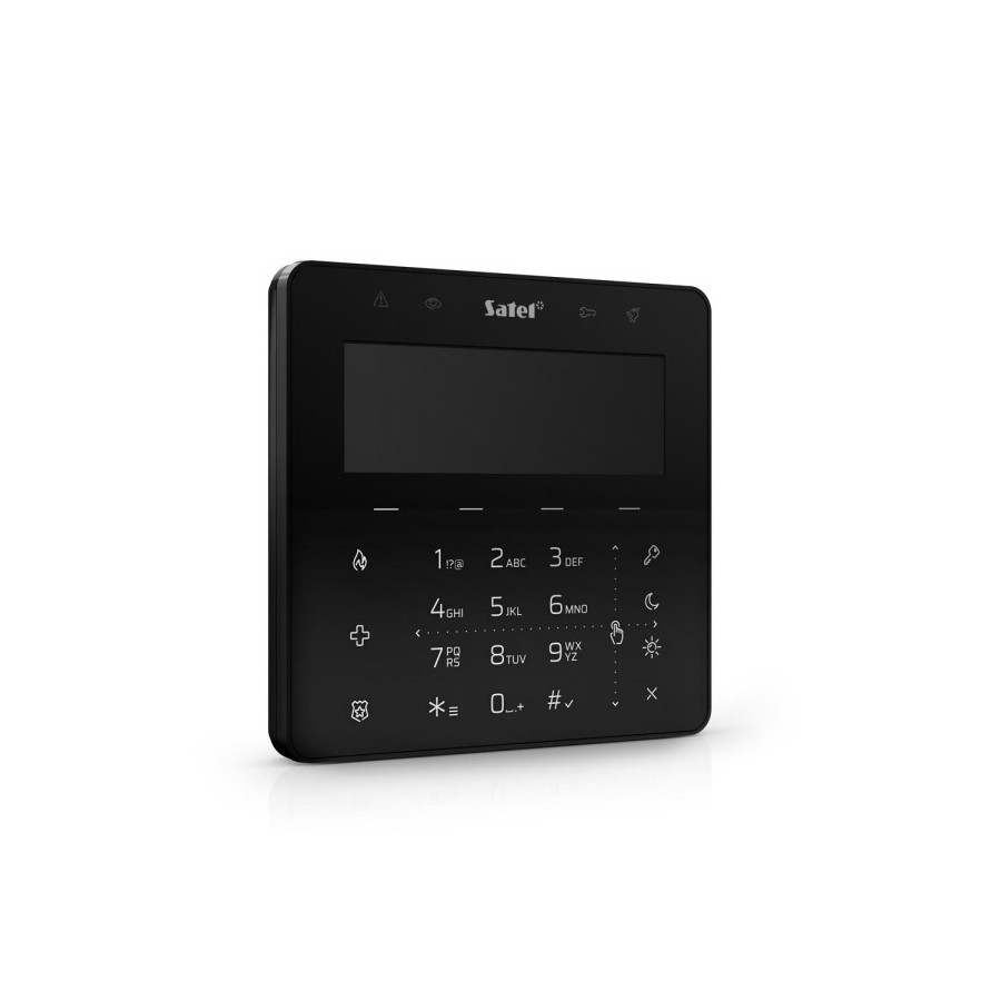 Satel Bedienteil schwarz mit Display, Touch-Tastatur m. Mifare Leser