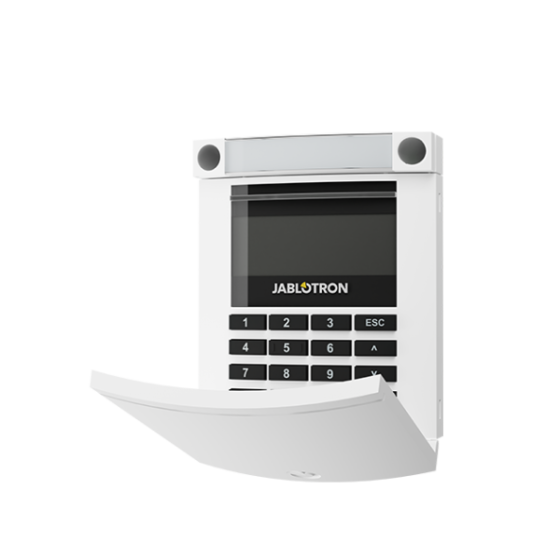 Jablotron BUS-Bedienteil, LCD-Display, Tastatur, RFID-Leser, weiß