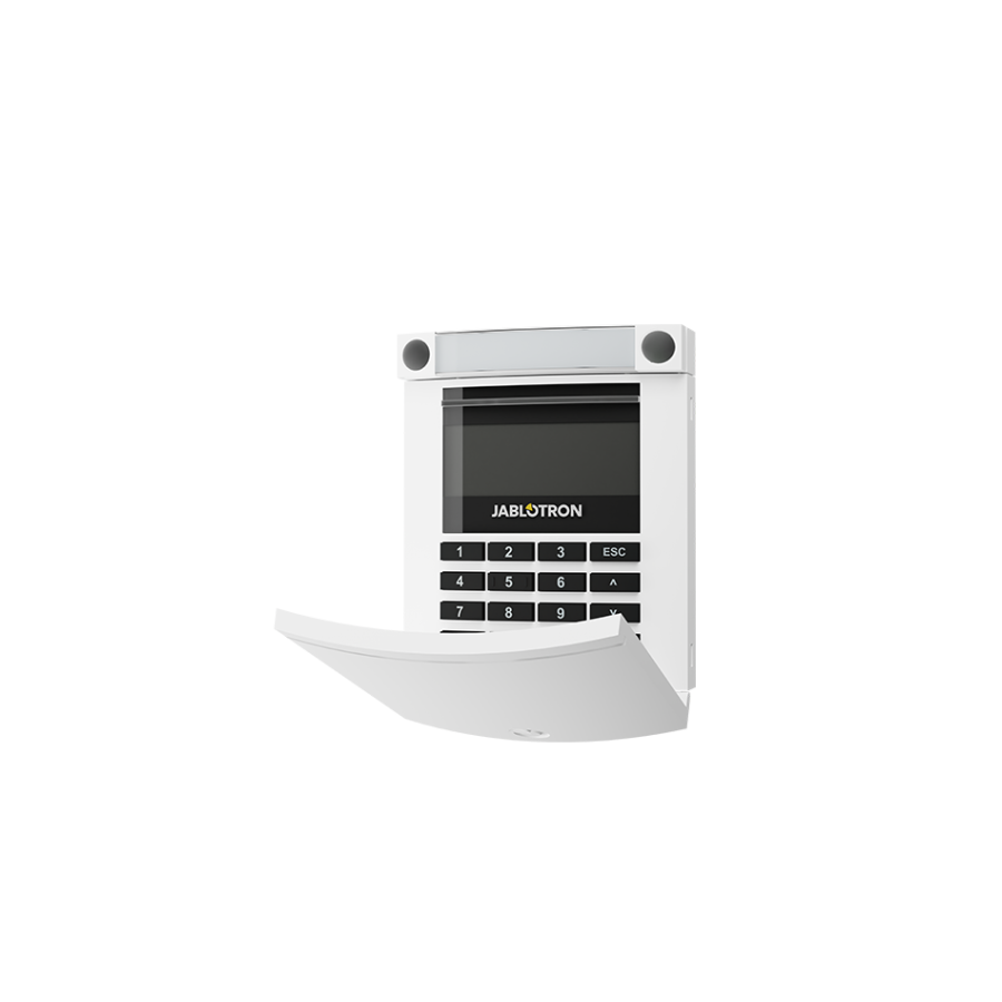 Jablotron BUS-Bedienteil, LCD-Display, Tastatur, RFID-Leser, weiß Jablotron BUS-Bedienteil, LCD-Display, Tastatur, RFID-Leser, weiß