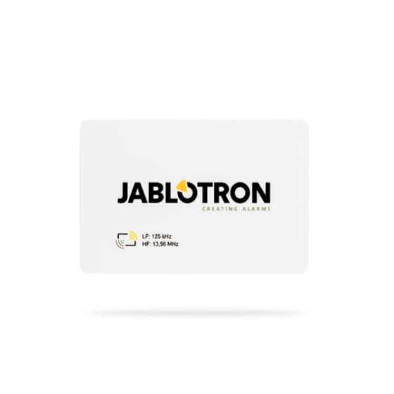 Jablotron Dual-RFID-MIFARE-Karte, weiß, 125kHz, 13,56MHz