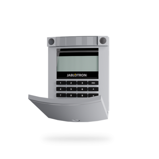 Jablotron BUS-Bedienteil, LCD-Display, Tastatur, RFID-Leser, grau