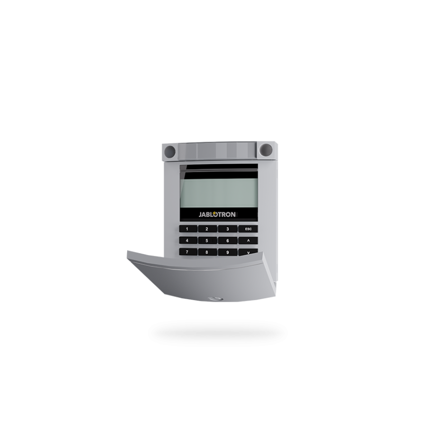 Jablotron BUS-Bedienteil, LCD-Display, Tastatur, RFID-Leser, grau
