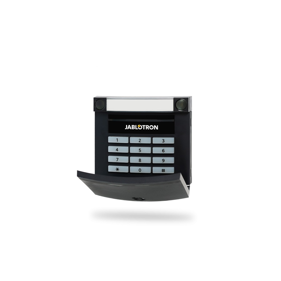 Jablotron Funk-Bedienteil mit Tastatur und Leser, anthrazit Jablotron Funk-Bedienteil mit Tastatur und Leser, anthrazit