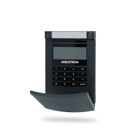 Jablotron Funk-Bedienteil mit LCD-Display, Codetastatur und Leser