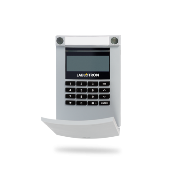 Jablotron Funk-Bedienteil mit LCD-Display, Codetastatur und Leser