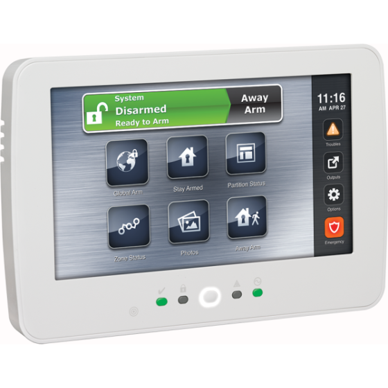 Visonic PowerG Bus-Bedienteil, 7" Display