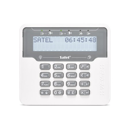 Satel Versa Funk-LCD-Bedienteil, weiß/grau