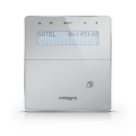 Satel Integra Funk-Bedienteil, integrierter Leser, silber