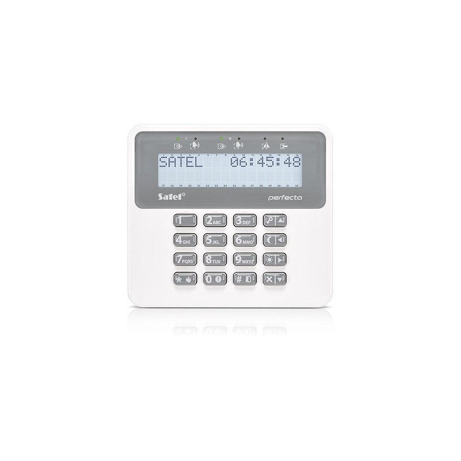 Satel Perfecta Bedienteil, LCD-Display, weiß-grau Satel Perfecta Bedienteil, LCD-Display, weiß-grau