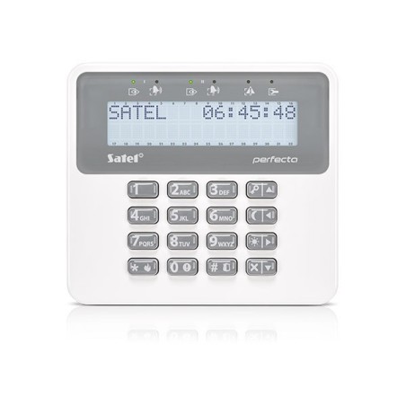 Satel Perfecta Bedienteil, LCD-Display, weiß-grau