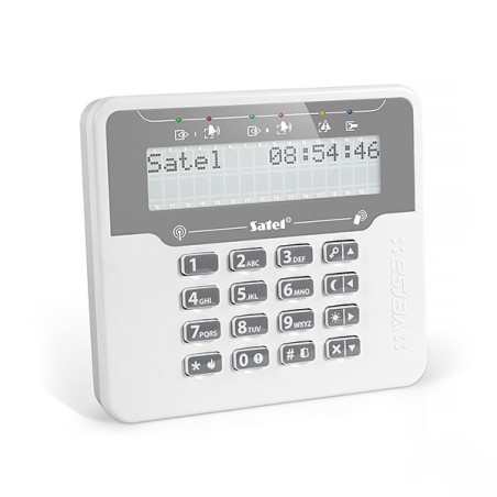 Satel Versa Funk-LCD-Bedienteil, weiß-grau