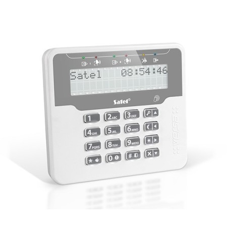 Satel Versa LCD-Bedienteil, mit Leser, weiß-grau